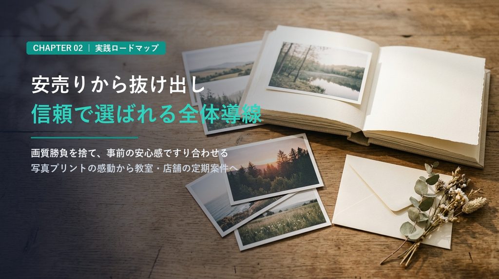 価格競争に頼らず安定して選ばれる全体導線、に関する画像