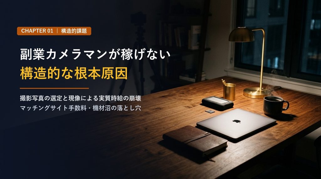 副業カメラマンが稼げない構造的な原因、に関する画像